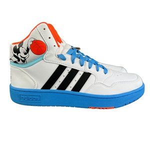 Adidas Youth Hoops Mid 3.0 Mickey White Blue Shoes GY6634 Size 1 - 6 K (GS)